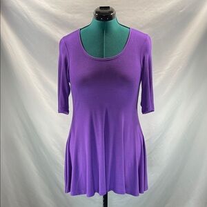 Elegant Purple Women's Tunic Top